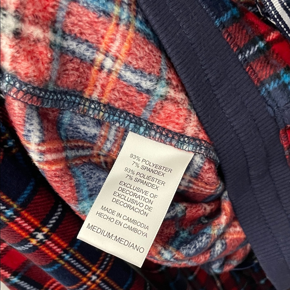 Nautica Women's 2 Piece Fleece Pajama Sleepwear Set Red Plaid M /Z11 - Picture 10 of 12